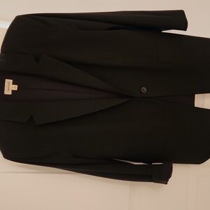 Nordstrom Open Edit Oversized Black Blazer with Notched Lapels